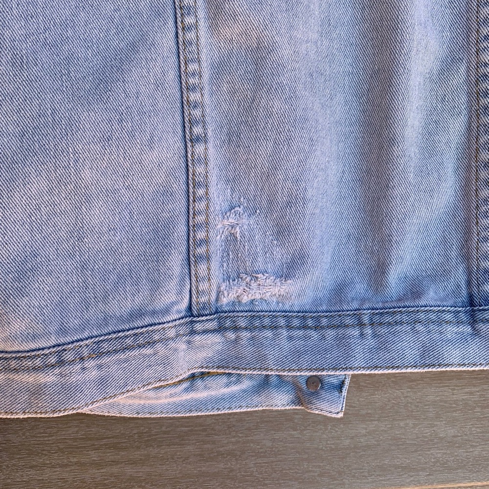 Brandy Melville Distressed Alien Patch Light Blue… - image 7